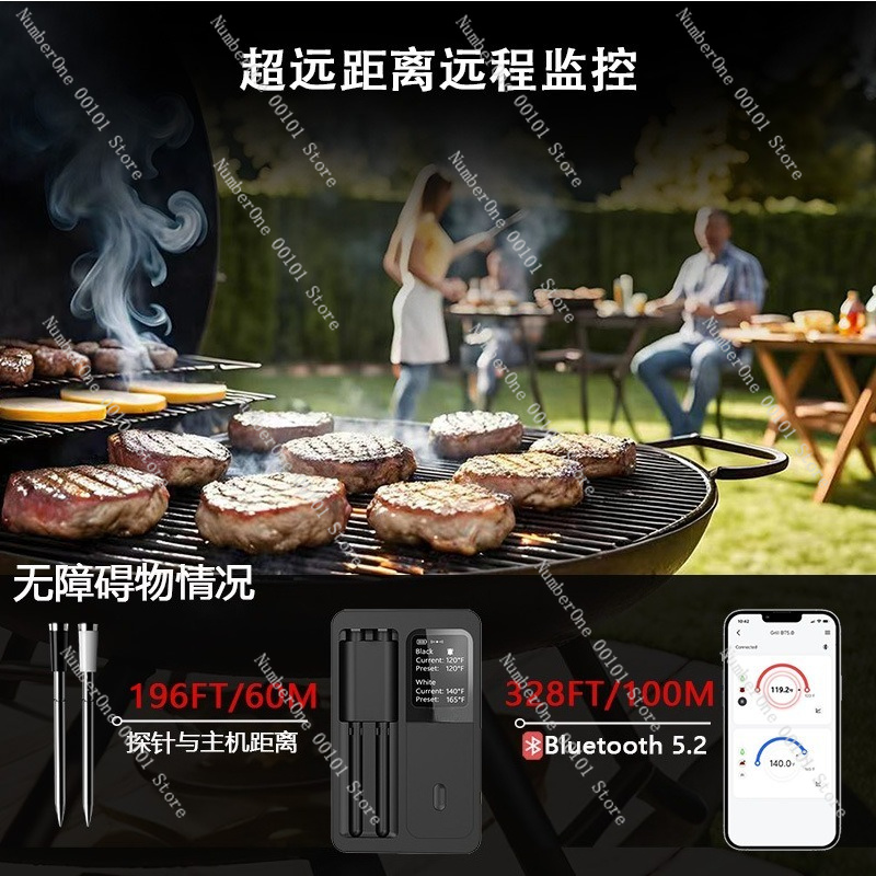 เครื่องวัดอุณหภูมิเนื้อไร้สายบ - Meat Thermometer Camp บทวิจารณ์และราคา