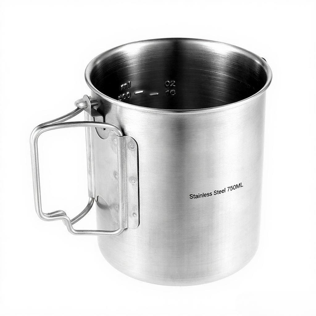 หม้อสแตนเลสขนาด 750 มล. แก้วน้ - Camping Cooking Pot With Lid บทวิจารณ์และราคา