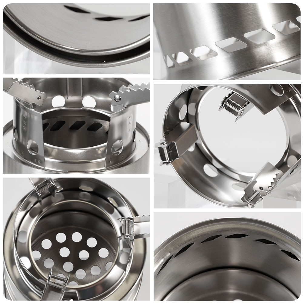 เตาไม้พกพาสำหรับตั้งแคมป์กลางแ - Camping Double Cooking Stove บทวิจารณ์และราคา