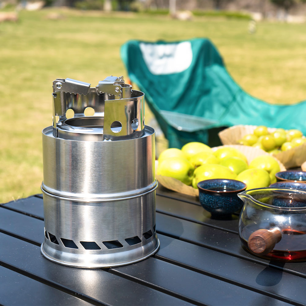 เตาไม้พกพาสำหรับตั้งแคมป์กลางแ - Camping Double Cooking Stove บทวิจารณ์และราคา