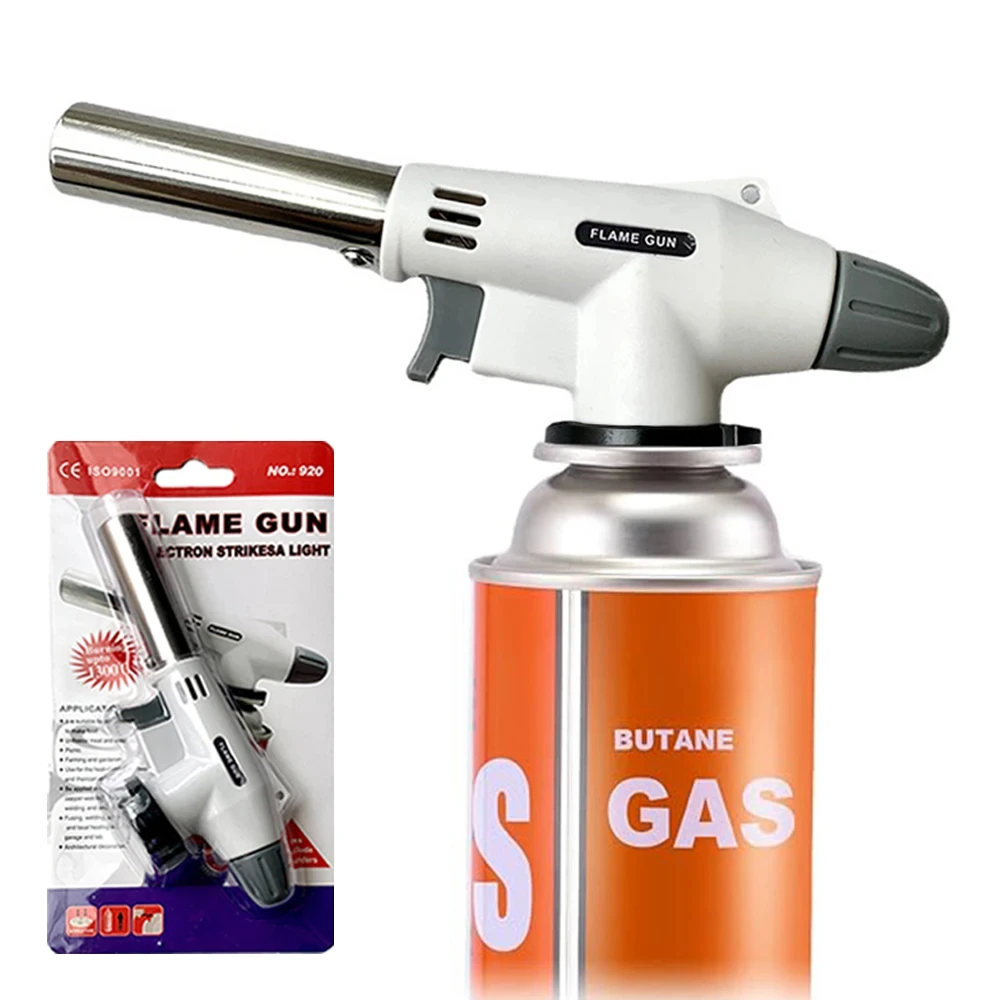 เปลวไฟแบบพกพาปืนมัลติฟังก์ชั่บ - Camping Cooking Torch บทวิจารณ์และราคา