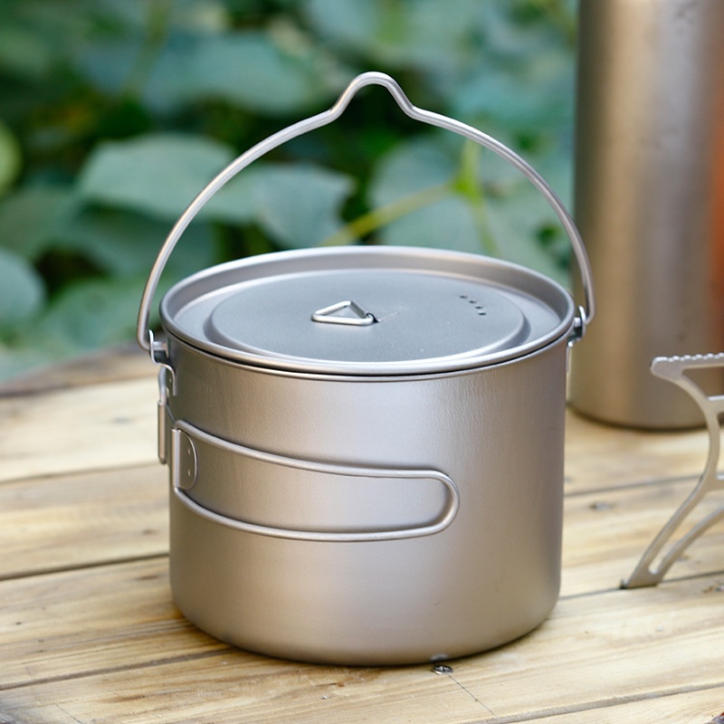 หม้อซุปแขวนกลางแจ้งความจุขนาดใ - Camping Cooking Pot Large บทวิจารณ์และราคา