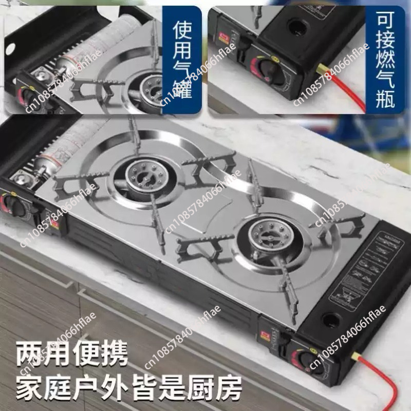 เตาแก๊สพกพาแบบ 2 หัวเตา สำหรับ - Camping Double Cooking Stove บทวิจารณ์และราคา