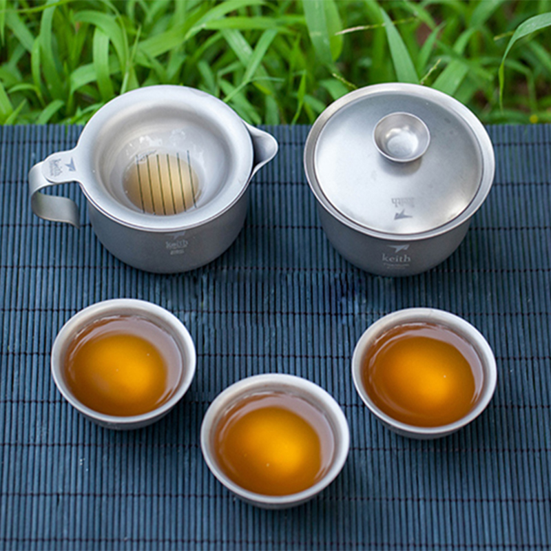 Keith Titanium Kung Fu ชุดชาแบ - Camping Cooking Set With Kettle บทวิจารณ์และราคา