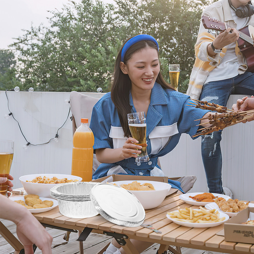 ชุดหม้อฟอยล์อะลูมิเนียมแบบใช้แ - Camping Cooking Pot With Lid บทวิจารณ์และราคา