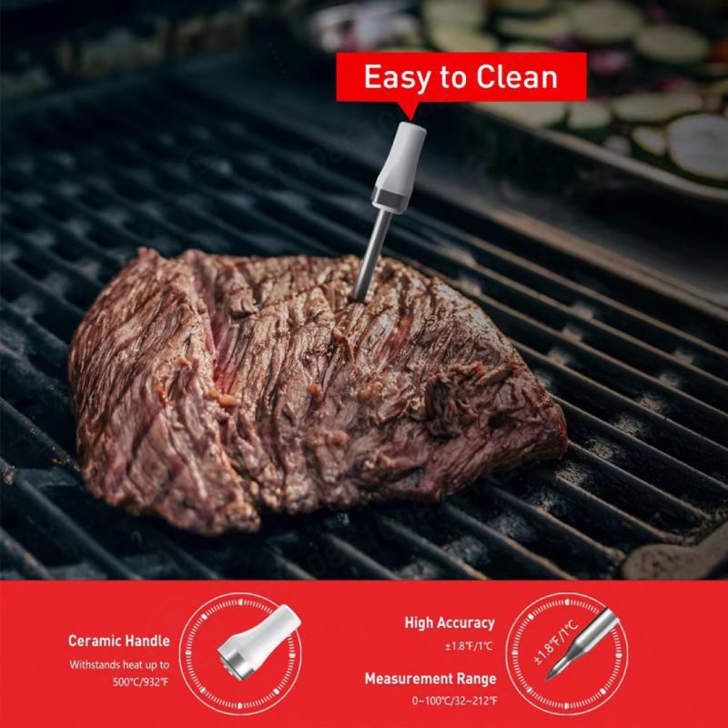 ไร้สายบลูทูธสมาร์ทมีทโพรบ SUS3 - Meat Thermometer Camp บทวิจารณ์และราคา