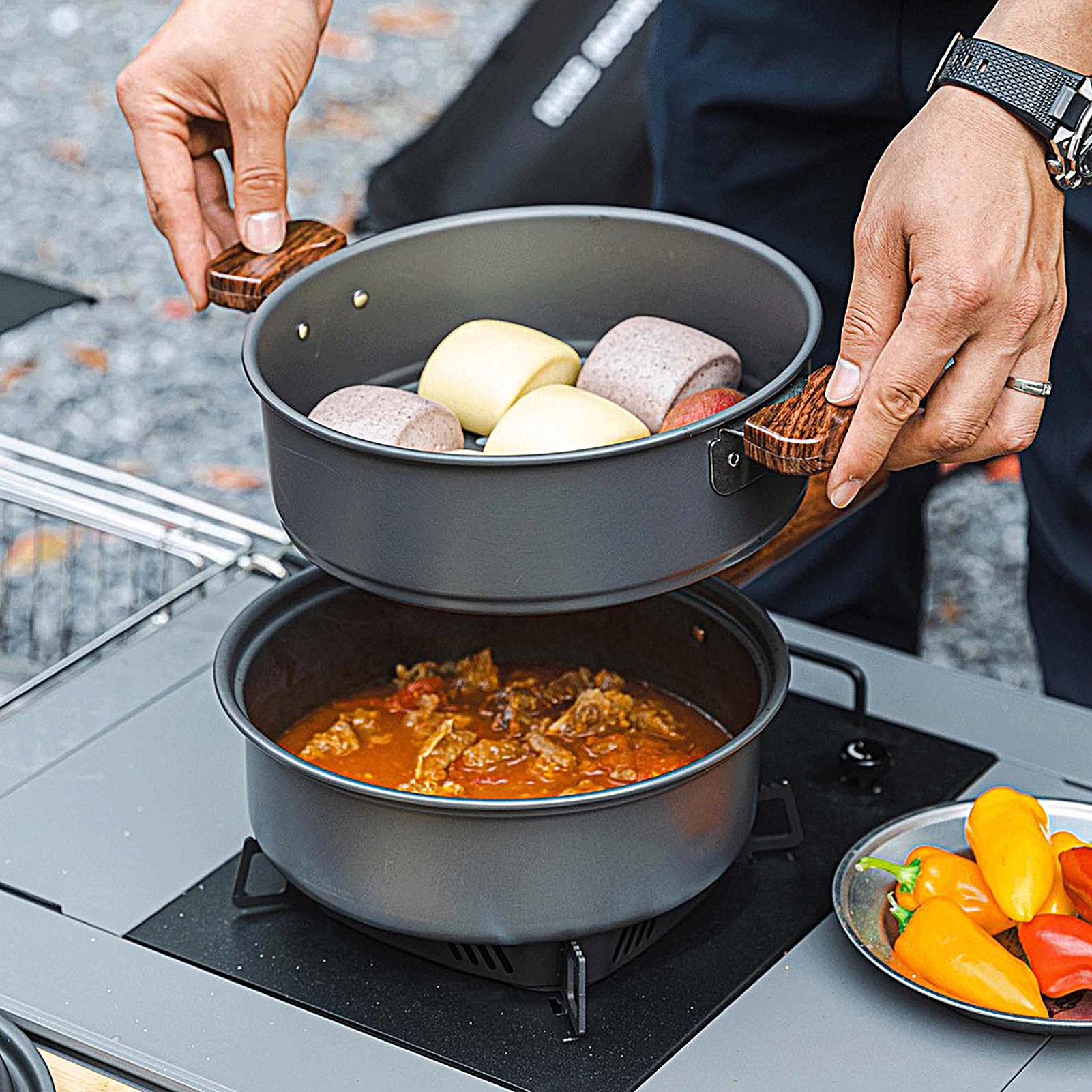 หม้อสำหรับแบ็คแพ็คแบบสองชั้นพร - Camping Double Cooking Stove บทวิจารณ์และราคา