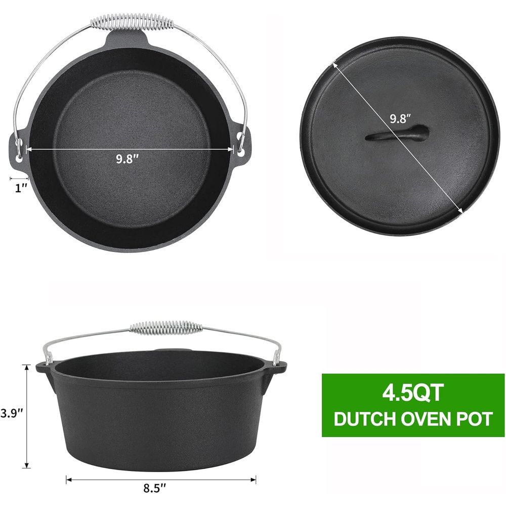 ชุดเครื่องครัวเหล็กหล่อ 8 ชิ้น - Vintage Camping Cooking Set บทวิจารณ์และราคา