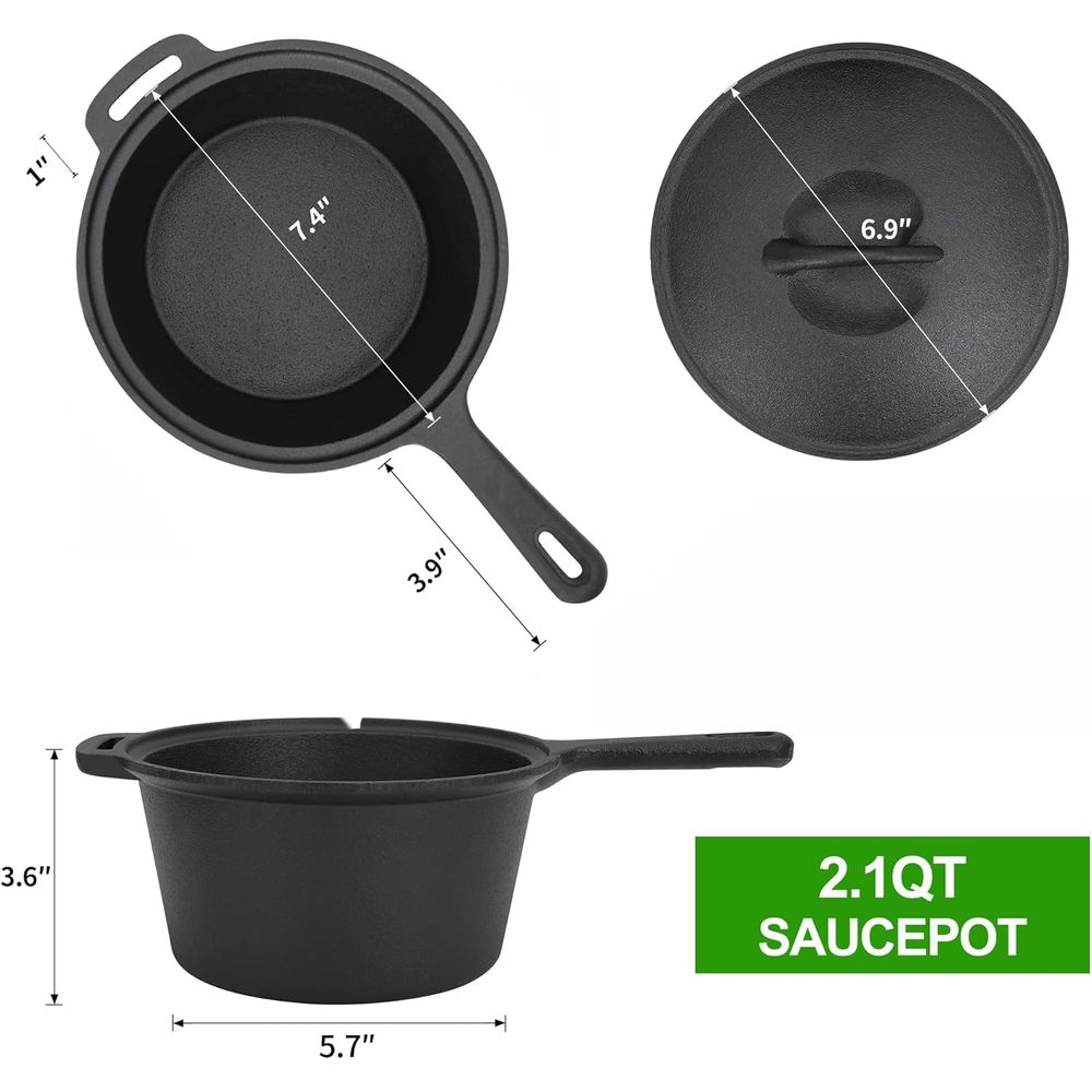 ชุดเครื่องครัวเหล็กหล่อ 8 ชิ้น - Vintage Camping Cooking Set บทวิจารณ์และราคา