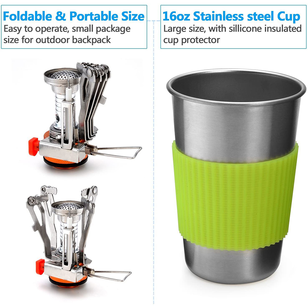 ชุดเครื่องครัวตั้งแคมป์พร้อมเต - Camping Cooking Accessories Set บทวิจารณ์และราคา
