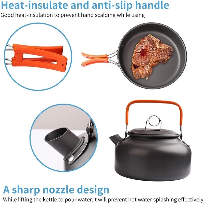 ชุดอุปกรณ์ทำอาหารสำหรับตั้งแคม - Camping Cooking Accessories Set บทวิจารณ์และราคา