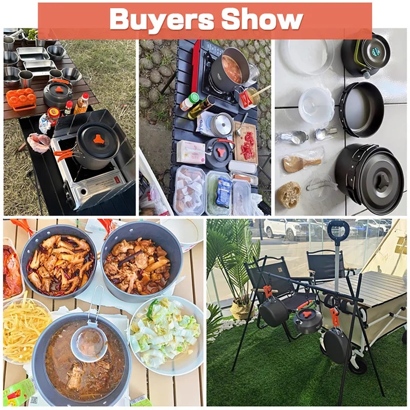 ชุดอุปกรณ์ทำอาหารสำหรับตั้งแคม - Camping Cooking Accessories Set บทวิจารณ์และราคา