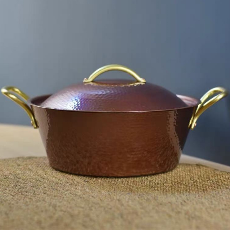 หม้อทองแดงโบราณทำมือ หม้อหนาสำ - Camping Cooking Pot With Lid บทวิจารณ์และราคา