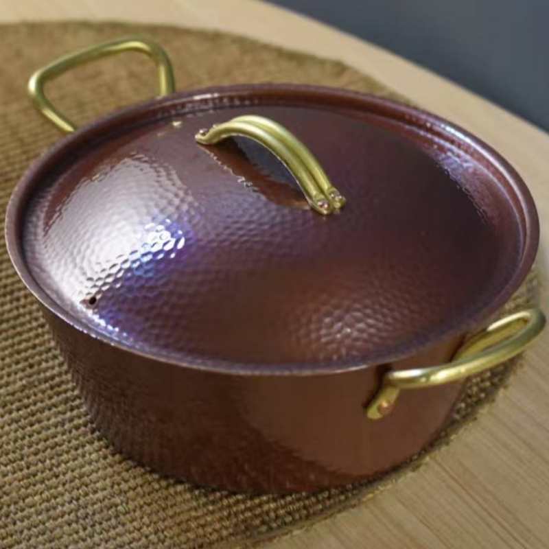 หม้อทองแดงโบราณทำมือ หม้อหนาสำ - Camping Cooking Pot With Lid บทวิจารณ์และราคา