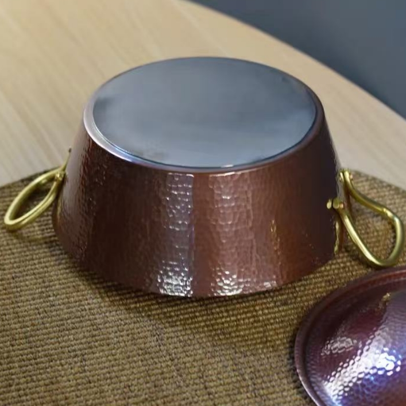 หม้อทองแดงโบราณทำมือ หม้อหนาสำ - Camping Cooking Pot With Lid บทวิจารณ์และราคา
